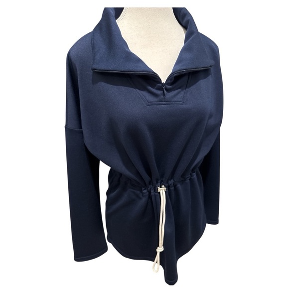 NWOT TUCKERNUCK TNUCK SPORT Navy Cinched Natalie Quarter Zip Sz XS - Picture 5 of 12